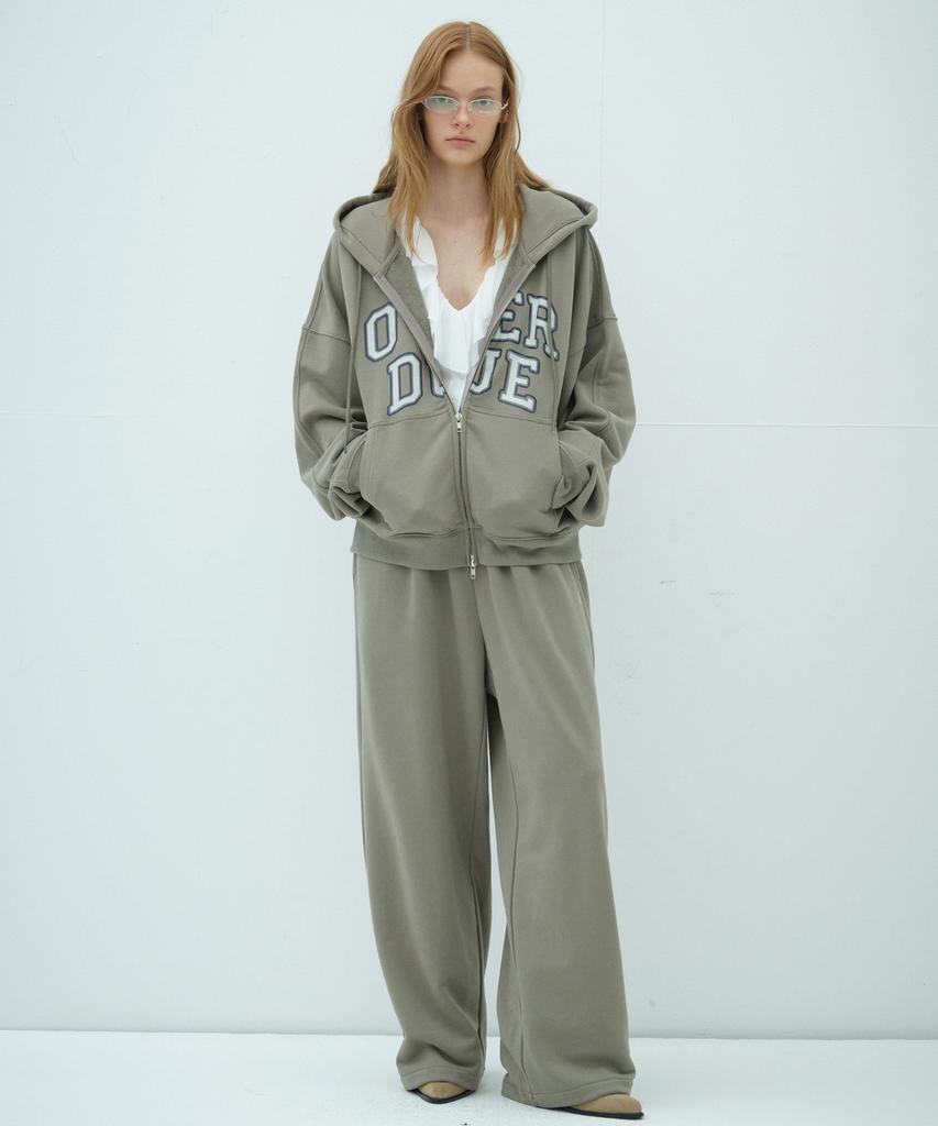 Obeodyupeulleeo Two-Way Wide Sweat Pants_Khaki