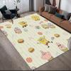 SpongeBob SquarePants2 Flannel Pattern Square Carpet,Area Rug,Carpet Rug for Living Room Bedroom Sofa Playroom Decor,Non-slip Floor Mat