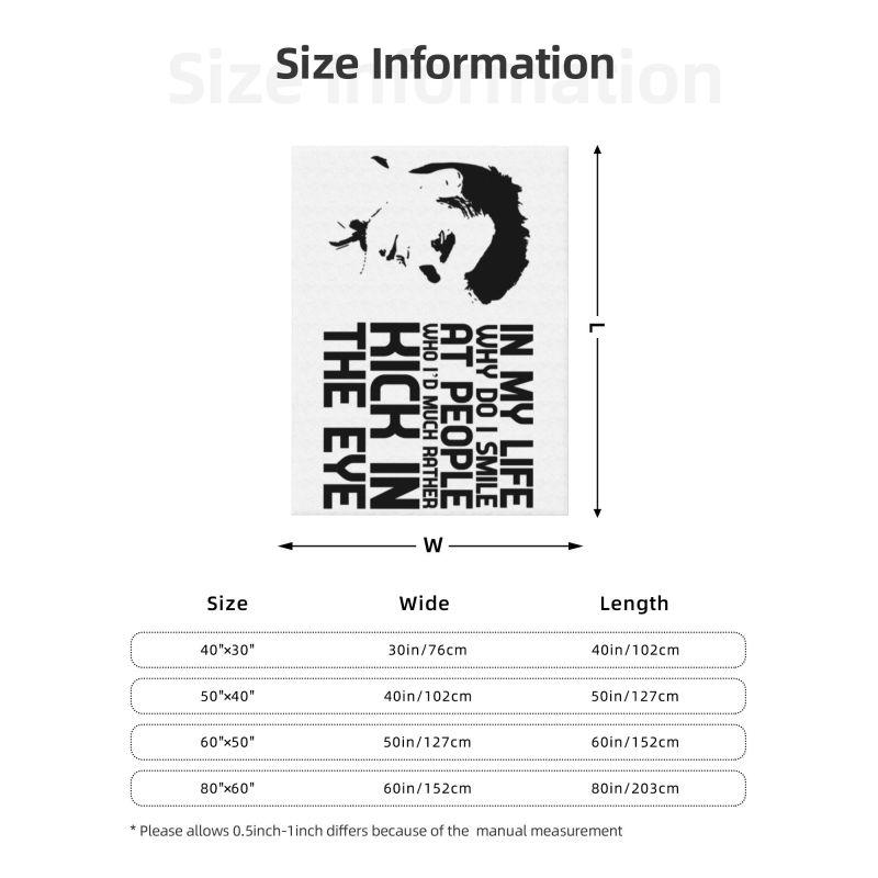 Custom Smiths Heaven Knows Lyrics Blankets Warm Flannel Throw Blanket for Bedroom Office Bedspreads