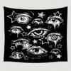 Dark Star Eye Tapestry Gothic Style Bedroom Background, Moody Wall Art for Male Dorm Esports Room Decor