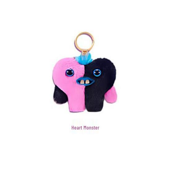 Offizieller niedlicher rosa Monster-Plüsch-Schlüsselanhänger - Trendiger Blind Box Anhänger Geschenk pink