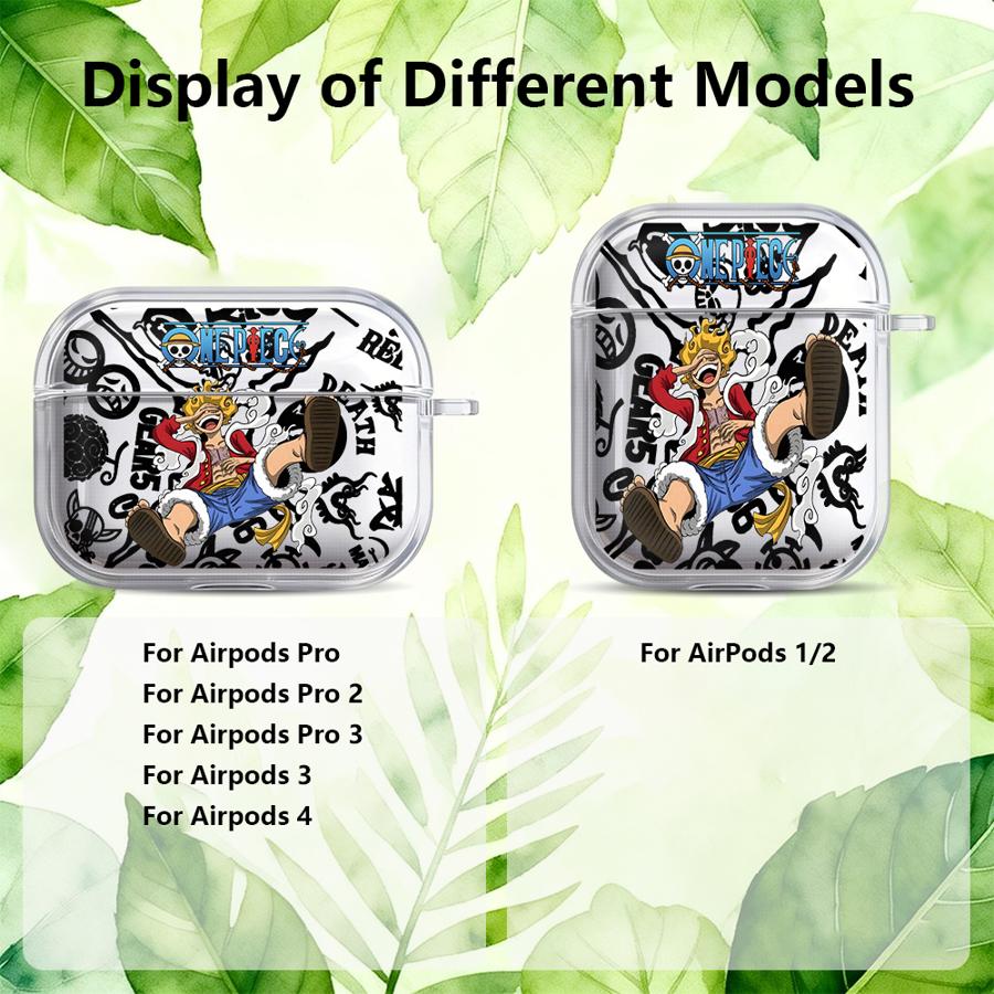 Case For Airpods 1 Pro2 Pro3 4 Pro 3 2 Clear Earphone Cases Cover O-One P-Pieces L-Luffy