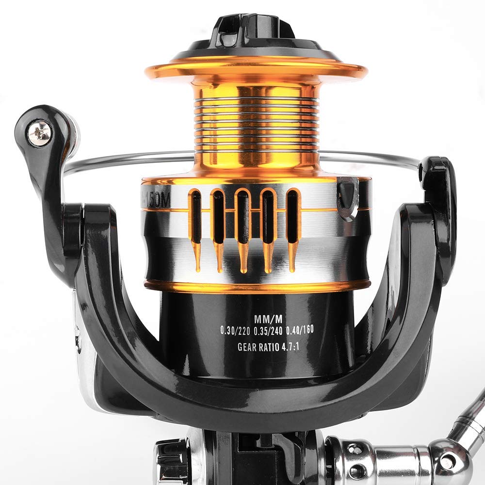 Spinning Saltwater and Freshwater Aluminum Fishing Reel with Reel, Reel, 17+1BB High-speed Spinning.