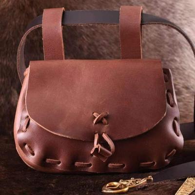 Vintage Waist Bag Renaissance Style Medieval Cosplay Prop Waterproof Faux Leather Women Belt Pouch Fanny Pack Fashion Accessories