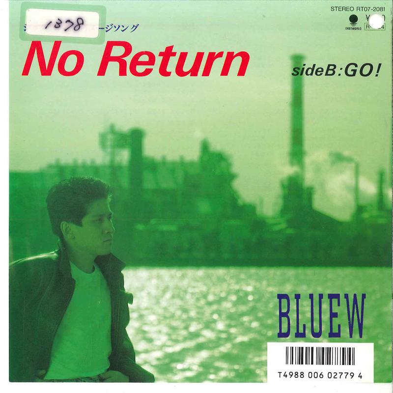 

7inch Record BLUEW No Return Go RT072081 EAST WORLD 1988 Japan Japanese PopRock Used