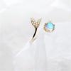 Women Ring Creative Shape Rust-proof Fish Tail Opening Ring for Girl