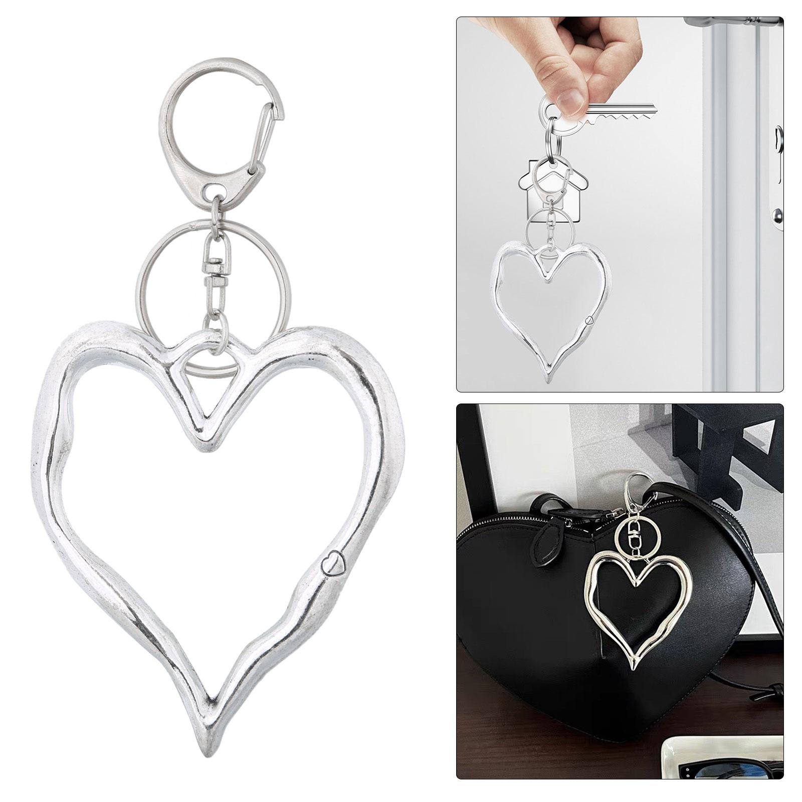 

Модный брелок для ключей в форме сердца с подвеской из прочного сплава для женщин и девочек, для сумок и рюкзаков