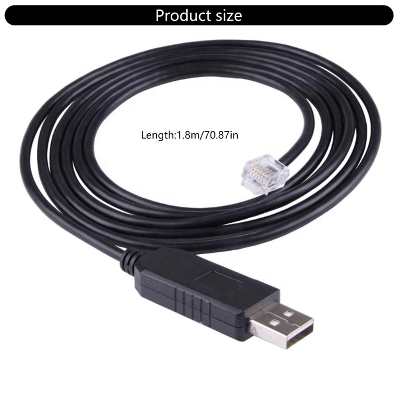 USB To RJ12 RS232 Adapter Cord Virtual Serial Data Cable High Compatibility and Long Time Use Functionality