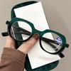 Spring Leg PC Frame Presbyopia Glasses Retro Large Oval Reading Glasses for Elderly Blocking Blue Light Presbyopia Eyeglasses