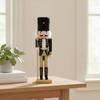 Wooden Nutcracker Guard Tabletop with Display Base Festive Freestanding Holiday