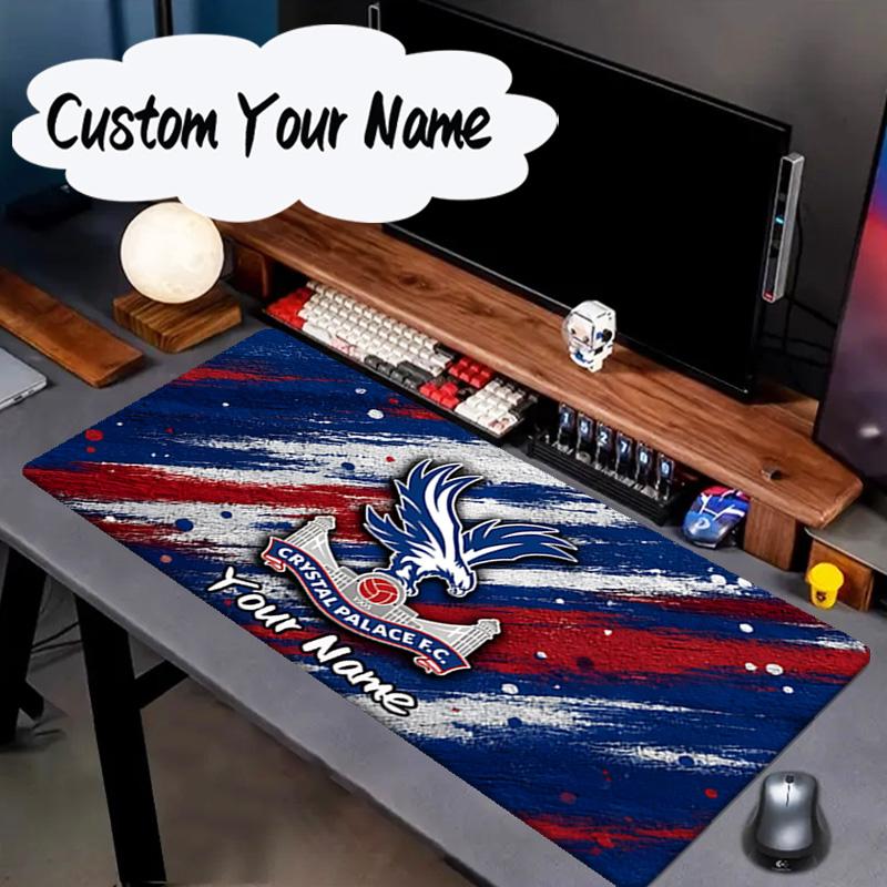 Custom Name Mouse Pad Crystal Palace Crest Design Mouse Pad, Gaming Mouse Pad, Keyboard Pad, Desk Decor for Computer Notebook Fan Birthday Gift