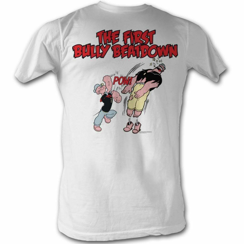 Popeye Eat It White Adult T-Shirt S