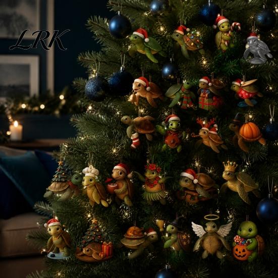 Christmas Gift for Kids Advent Calendar 2026, 24 Days Sea Turtle/Big Foot/Highland Cow/Dog Ornaments Winter Snowman Ornament Countdown Calendar,