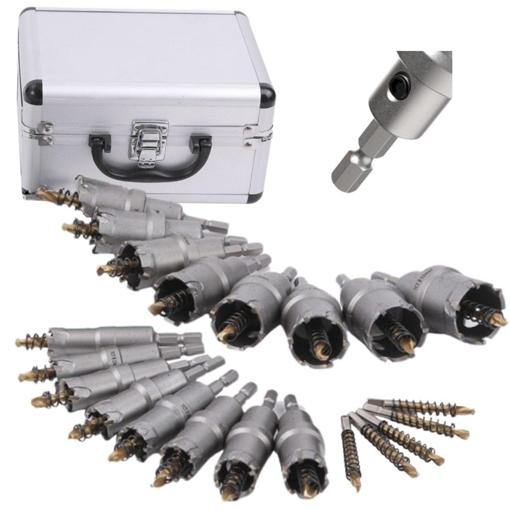 With Impact Hexagonal Shaft Carbide Hole Saw Set of Stainless Suitable for Electrical Work 16mm 17mm 18mm 19mm 20mm 21mm 22mm 23mm 24mm 25mm 26mm 27mm