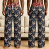 Men's Funny Sleep Pants with Brief Print for Halloween Novelty Pants