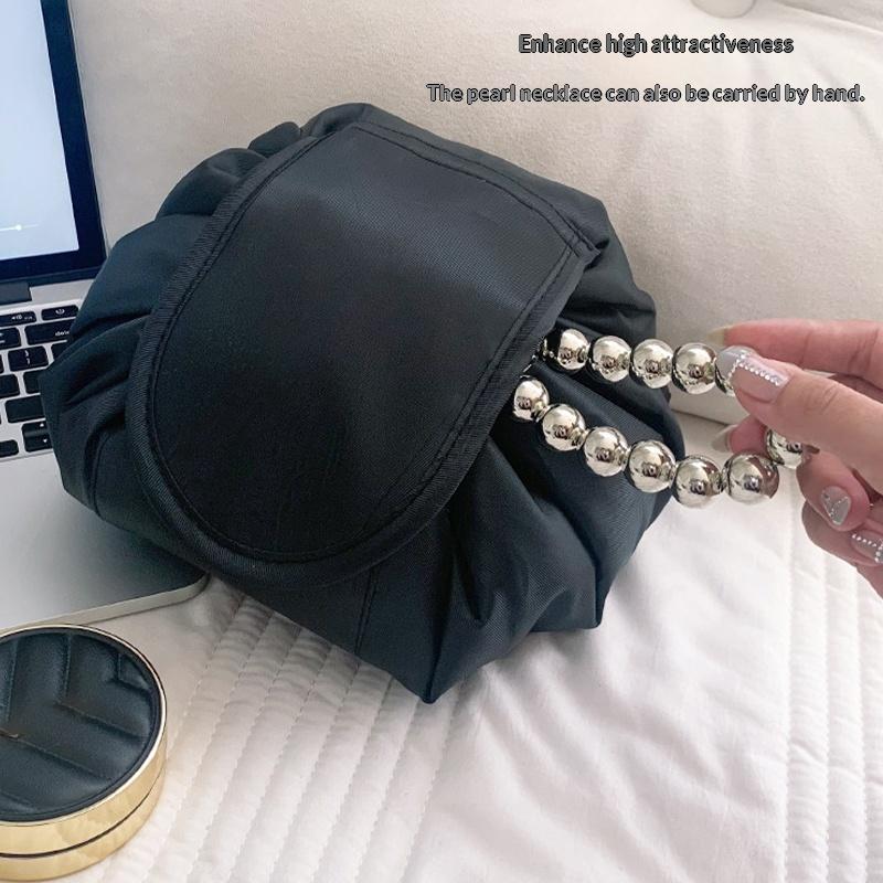 Women Drawstring Cosmetic Bag Travel Storage Makeup Bag Portable Waterproof Toiletry Case