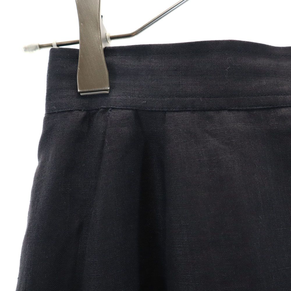 Salvatore Ferragamo made in Italy Midi length linen Tight Skirt 40 Navy Women Used