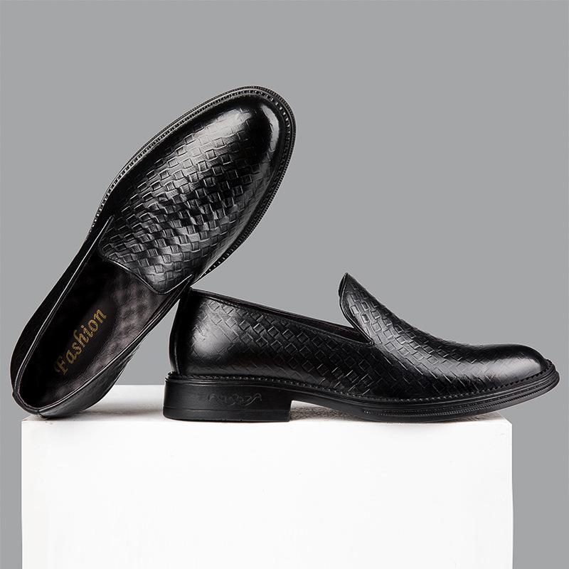 

Men s shoes 2025 summer new low-top foot plaid British style business casual shoes inner height-increasing gentleman leather shoes men 44