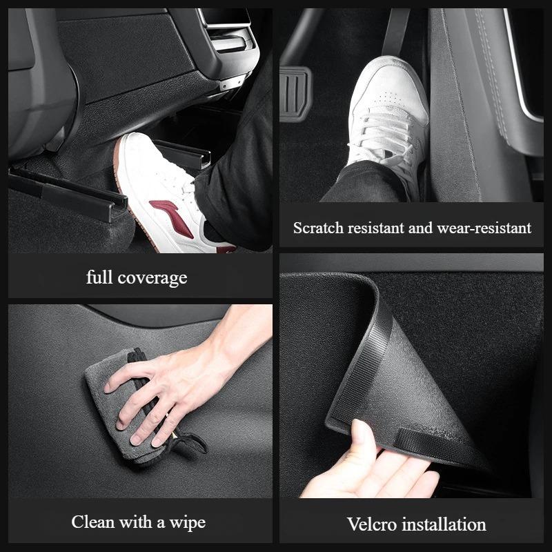 For Tesla ModelY Juniper 2025 Car Central Control Side Anti Kick TPE Waterproof Anti-dirt Full Coverage Anti Kick Protective Mat