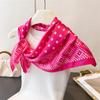 2026 New Luxury Dot Print Fashion Square Scarves Women Silk Scarf Bandana Small Hairbands Foulard Shawl