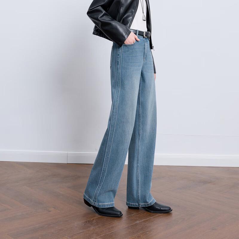 Sancai 2026 Spring Casual Loose Wide-Leg Jeans