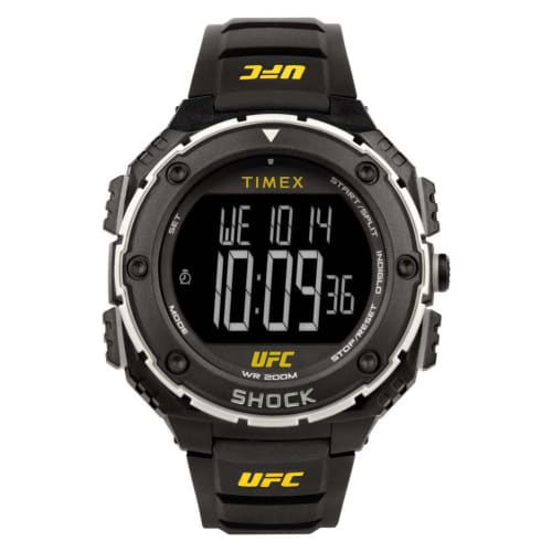 

Мужские часы Timex UFC Shock Oversized 50 мм, Черные/Цифровые/Желтые. Цифровой.