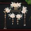 5-piece Set Featuring Vintage Floral and Tassel Designs, Handmade Hanfu Hair Accessories, Elegant Classical Artificial Flo