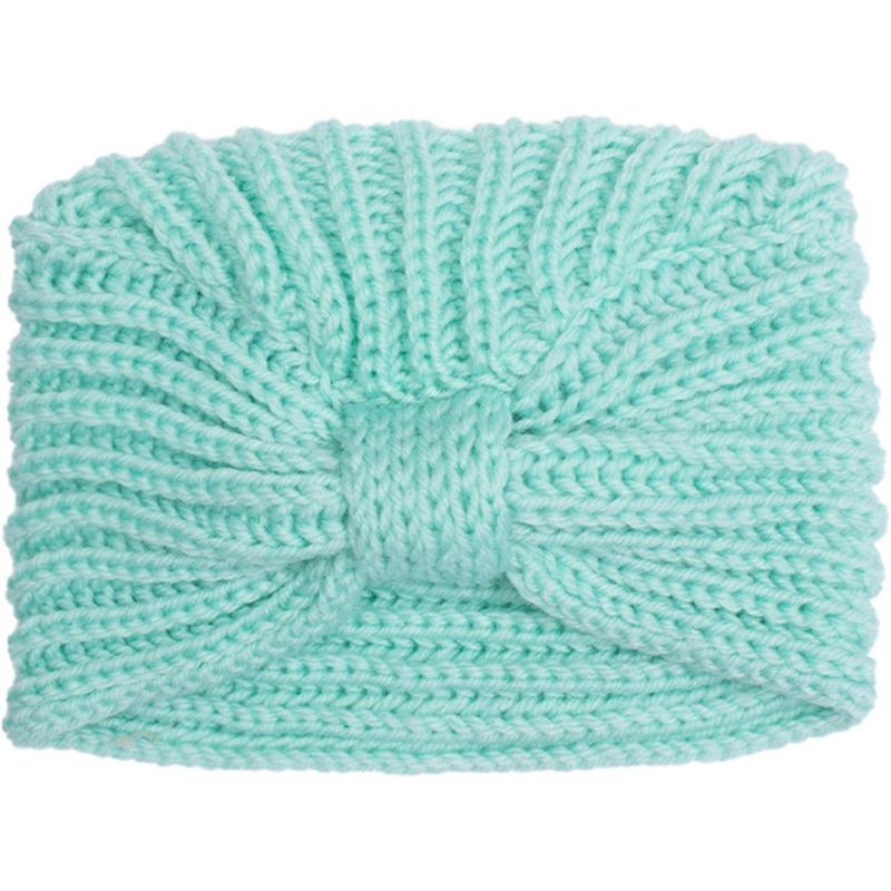 Autumn and Winter New Baby Solid Color Wool Hat, Children's Creative Knotted Pullover Hat, Baby Hat