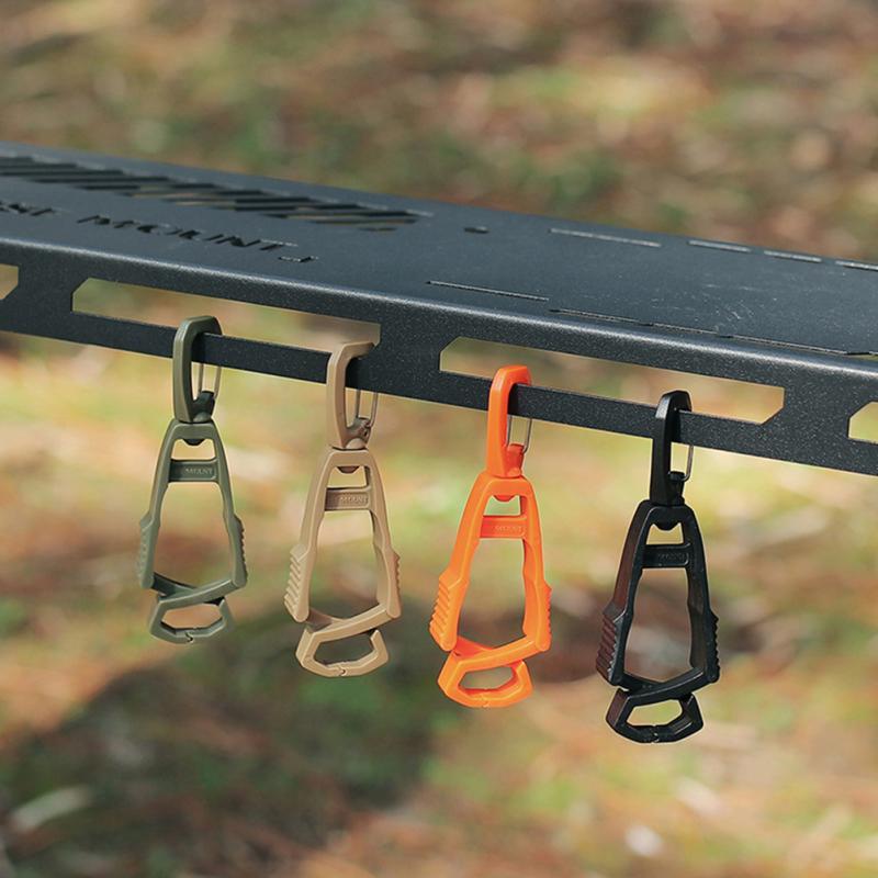 1-10pcs Outdoor Gloves Clip Hanger Multi-purpose Anti-drop Hook Work Gloves Holder Water Bottle Keys Safety Clamp Camping Tools