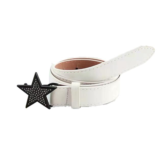 Kawaii Star Rhinestone Belt Women Jeans Buckle Vintage 2000s Belt Grunge Indie Aesthetic Y2k Accessories Korean Fashion