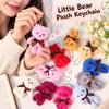 10Pcs Cartoon Animal White Bear Plush Keychain Keyring Bear Plush Dolls  Holiday Gift