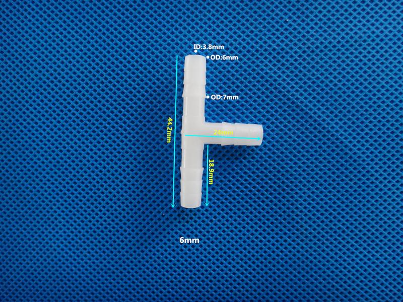 Three-Way Equal Diameter Plastic Tee Hose Connector