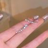 Sparkling Cubic Zirconia Ear Climber Earrings Hypoallergenic Silver Tone Light Comfortable for All Day Long Wear