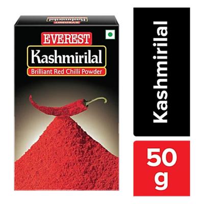 EVEREST Kashmirilal Brilliant Red Chilli Powder 50g Balení 1 Prémiové Mleté Koření