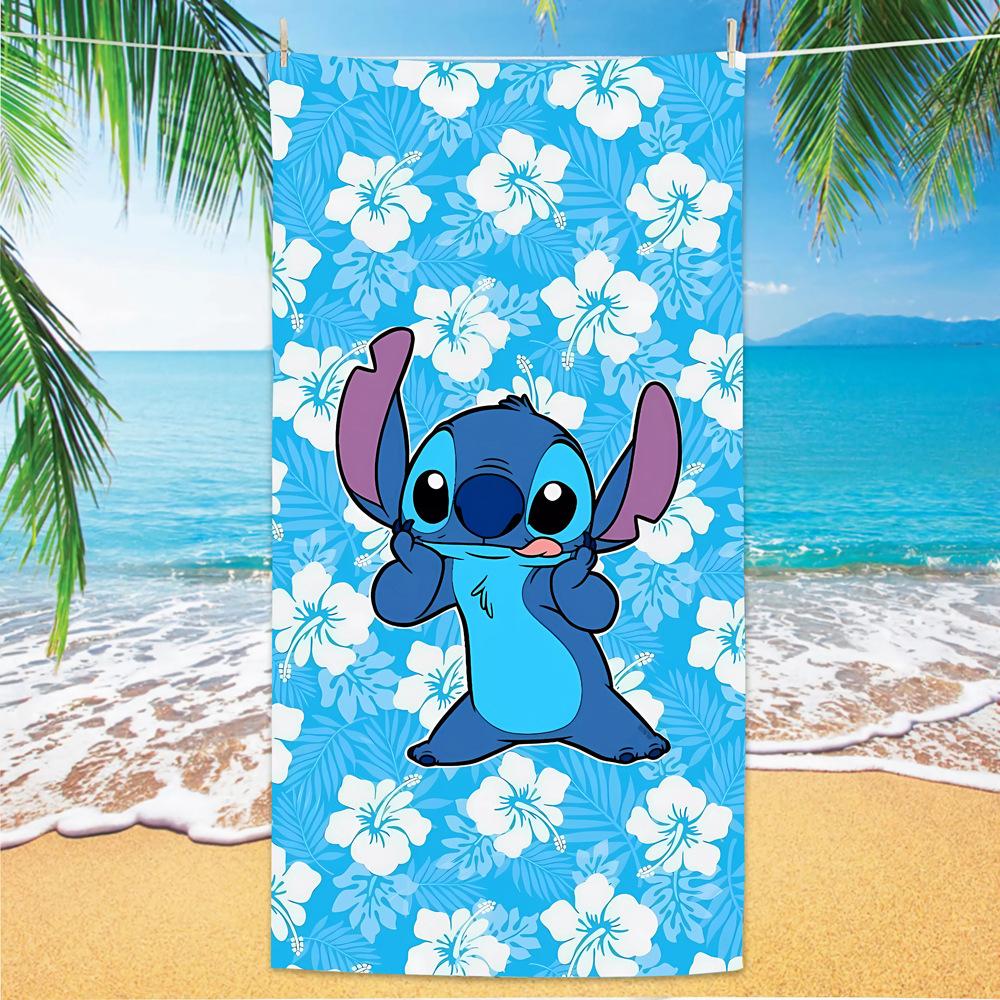 New Printed Beach Towel Stitch Kulomie Beach Towel Children'S Cartoon Towel Cloth