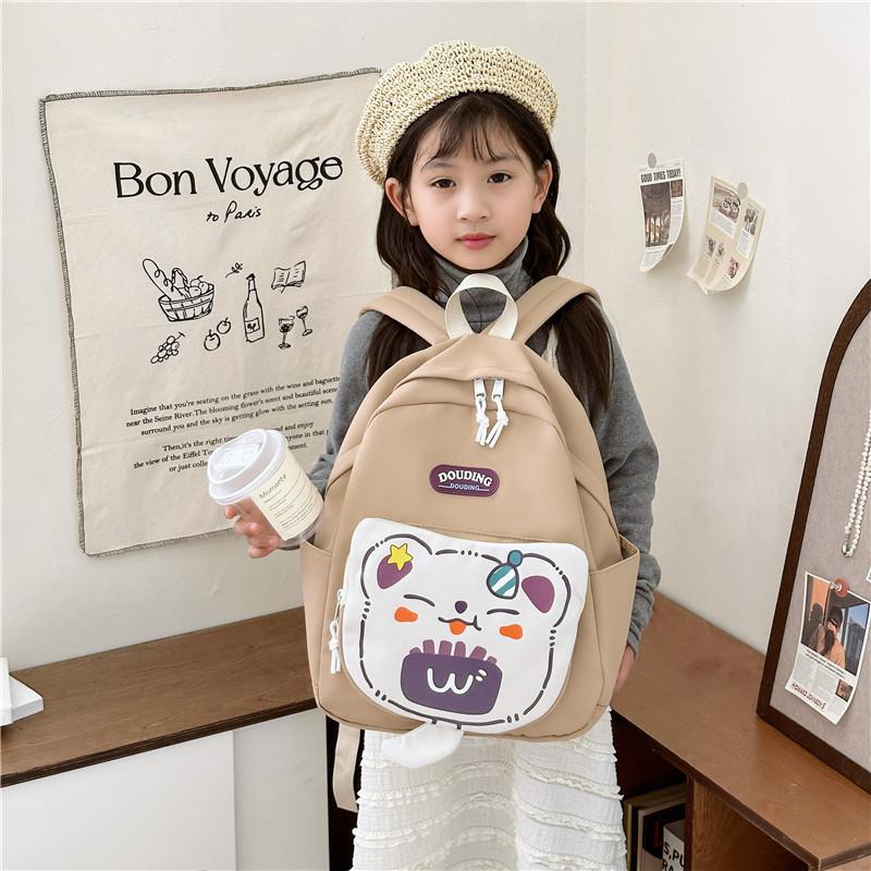 School Bag New Bear Primary School Boys and Girls Grades 1-3 Casual Versatile Backpack Large Capacity