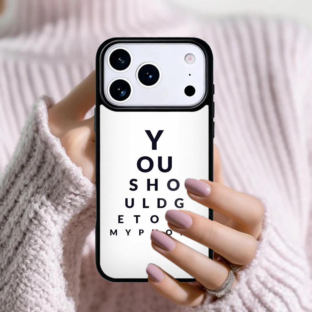 Vision Test Chart Phone Case For Apple iPhone 17 Air 16E 15 14 Plus 13 12 11 Pro Max Mini Funda Cover iPhone 13