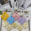 Pure Gold Four-Leaf Clover Smiley Face Keychain & Phone Charm