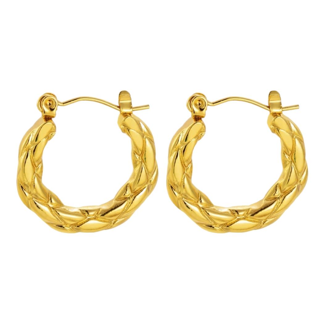 Boucles d'Oreilles en Acier Inoxydable pour Femmes Vintage Luxe Élégant Bijoux en Acier Titane