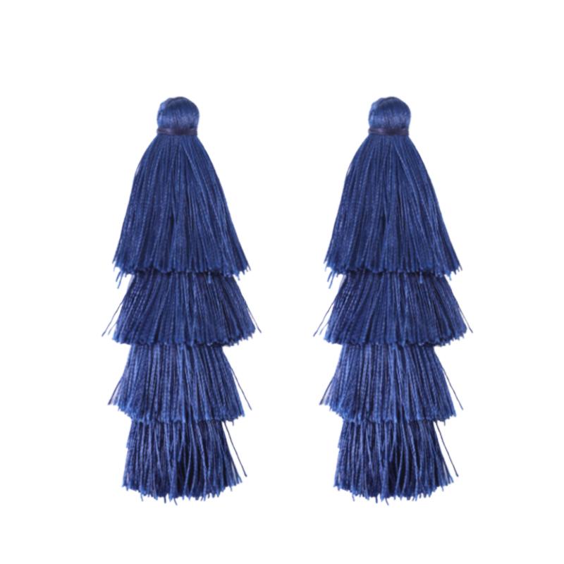 4pcs/lot Gradient Tassel Pendants Four Layers Polyester Tassel Pendants For Jewelry Making DIY Earrings Charms Accessories