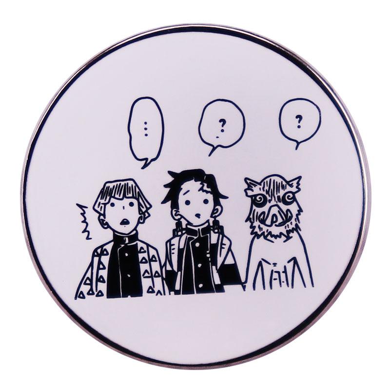 Demon Slayer Anime Lapel Pins Backpack Jeans Enamel Brooch Pin Women Fashion Jewelry Gifts Cartoon Badges
