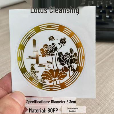Lotusfisch-Malerei Sauberkeitskarte: Badezimmer, Tür & Küche Dekorationsaufkleber