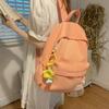 Summer New Korean Style Solid Color Fashion Casual Couple Backpack Fresh Cute Sweet Student School Bag