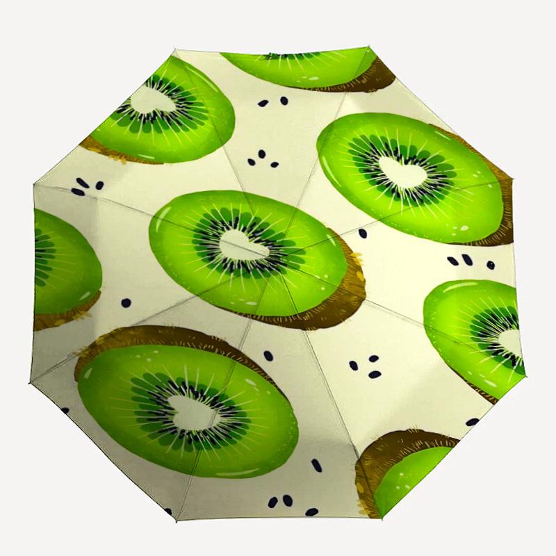 

1pc Kiwi Pattern Automatic Open/Close Umbrella, Portable Folding Umbrella for Travel, Themed Events091