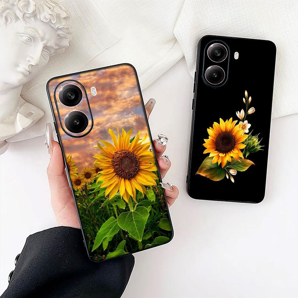 Yellow Sunflower Flower Phone Cover for OPPO A40 A60 A80 A38 A18 A17 A16 A78 A79 A54 A25 A57 4G 5G Casing Coque Case