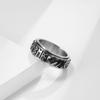 Nordic Viking Stainless Steel Rune Spinner Ring