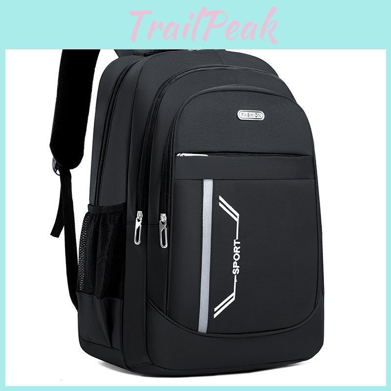 Unisex Material Oxford School Backpack With Letters Designand Comfort Straps