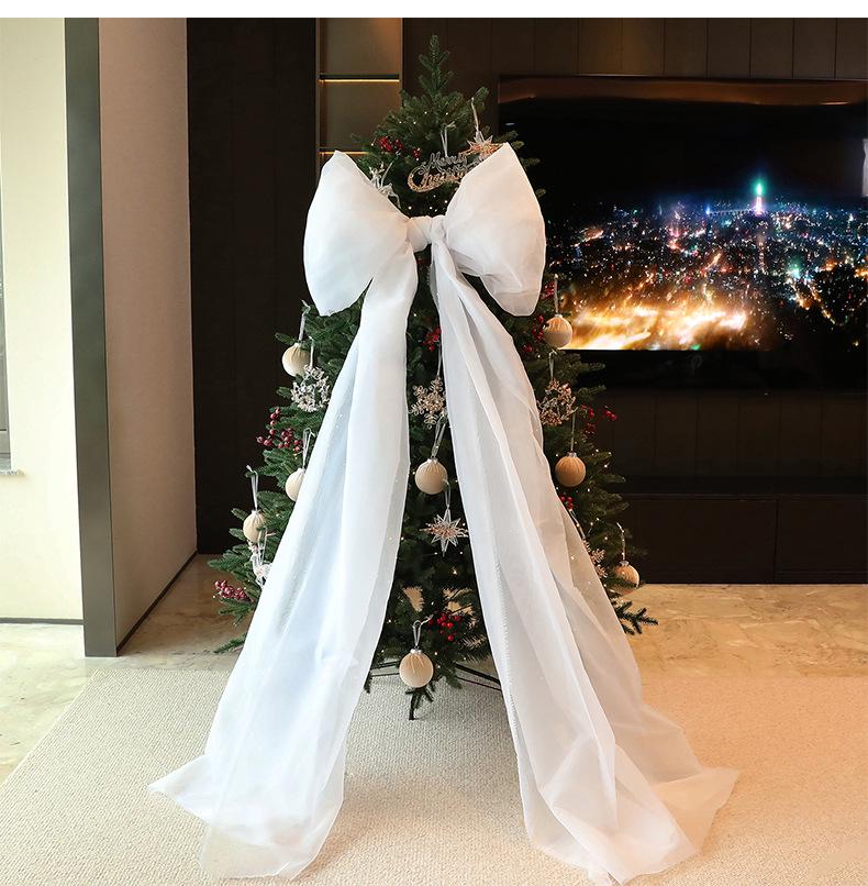Handmade Organza Bow Christmas Tree Ornaments for Festive Home Décor