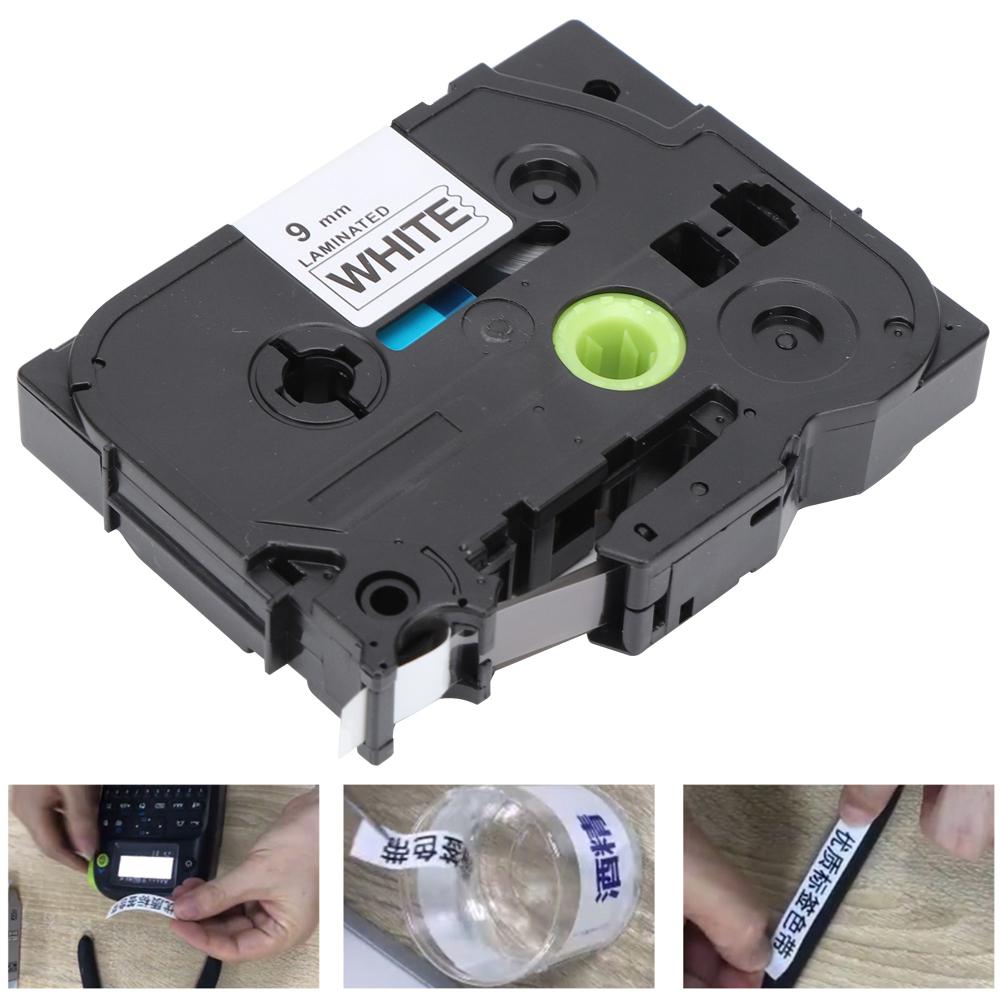 Laminated Label Tape Black On White 9mm Label Maker Color Tape for Brother TZe-221  621