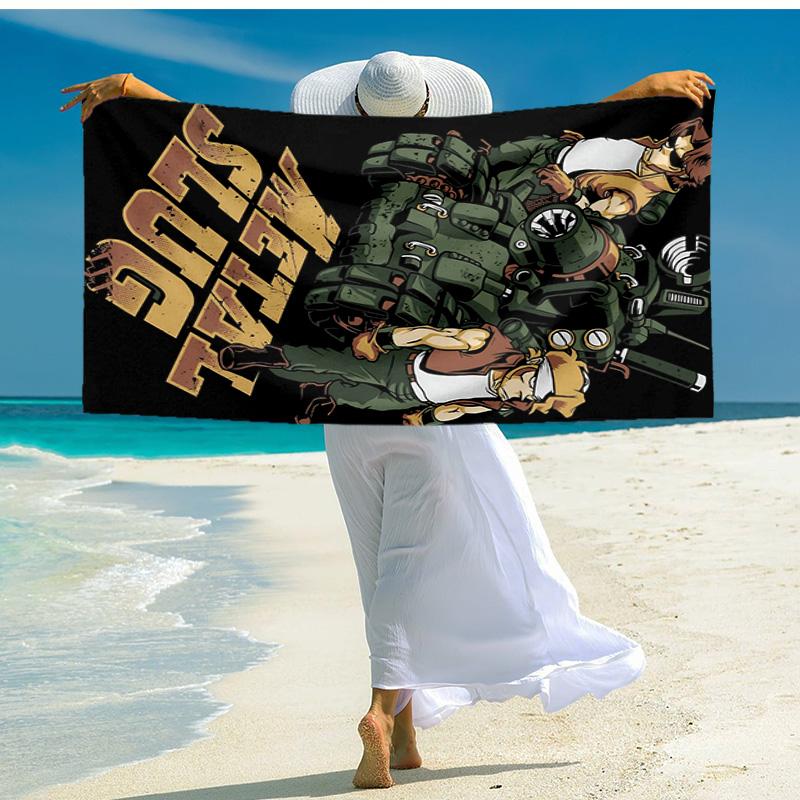 1pc Metal Slug Adventure Microfiber Beach Towels Quick Dry Towel Sand Beach Towels Pool for Travel Swim Pool. S072101169
